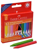 Мелки восковые стирающиеся 12шт "GRIP"