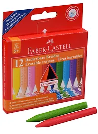 Восковые мелки «GRIP», Faber-Castell, 12 штук