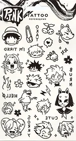 Наклейки-тату переводные  "Аниме"