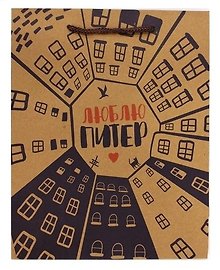Пакет А5 25*19*8 "Дворы колодцы" крафт