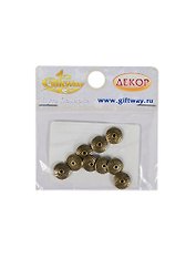 Фурнитура разделитель Монетка бронза (00009819) (9шт) (11мм) (10гр/уп)