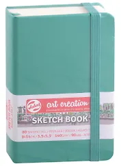 Блокнот для зарисовок 9*14см 80л "Art Creation" 140г/м2, 7БЦ, Зелёный лес, Fabriano 