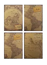 Книга для записей А4 100л "Старинные карты", ассорти, Haich