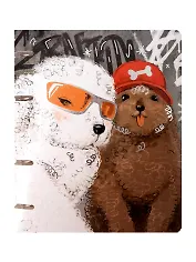 Тетрадь на кольцах в клетку "Друзья", 100 листов