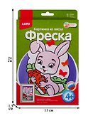 Набор для творчества Фреска LORI Картина из песка Зайка - 1