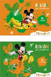 Альбом для рисования 20л А4 "Mickey. День больших игр", клеевое скрепление, Disney