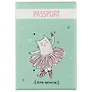 Обложка для паспорта Kitty ballerina зеленый (ПВХ бокс) (ОП2018-179)