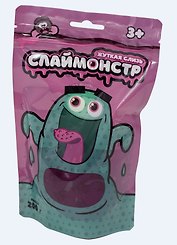 Игрушки в наборе, ТМ Слаймонстр, фиолетовый + фигурки насекомых, 200 гр.