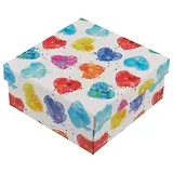 Подарочная коробка «Акварельные сердечки», 13 х 13 см