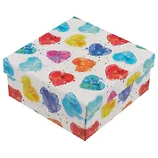 Подарочная коробка «Акварельные сердечки», 13 х 13 см