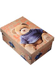 Коробка подарочная "Мишка" 21*14*8,5см, картон