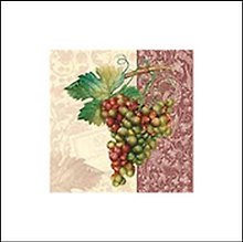 Салфетки для декупажа Гроздь винограда/Натюрморт (048) (2 шт) (33х33см) (упаковка)