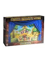 Детский кукольный театр Теремок (КТ-103) (наст. картон. ширма+набор персонажей+сценарий) (3+) (коробка)