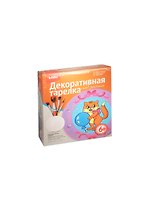 Т-004 Декор. тарелка под роспись Игривый котенок (формы+гипс+краски+кисть+подставка) (LORI) (набор д/творч.) (6+)