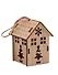 Новогоднее подвесное украшение с подсветкой Домик (7х5,5) (дерево) (12-3307032157-1) - 0
