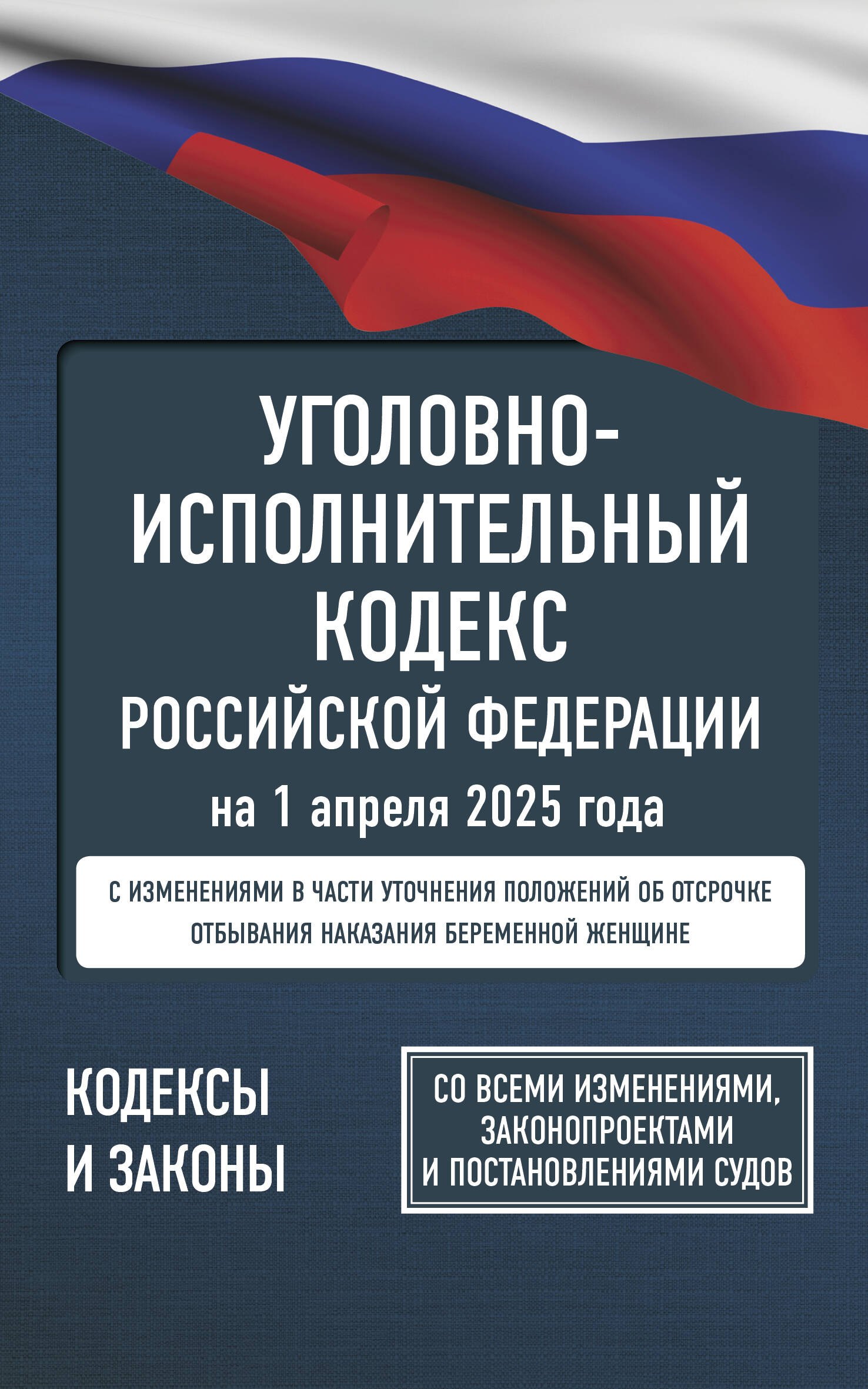 

Уголовно-исполнительный кодекс Российской Федерации на 1 апреля 2025 года. Со всеми изменениями, законопроектами и постановлениями судов