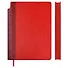 Ежедневник недат. А5 160л "Сариф" красный, иск.кожа, тв.переплет, перфорация, место для ручки, офсет, справ.мат-лы, закругл.углы, ляссе, инд.уп - 1
