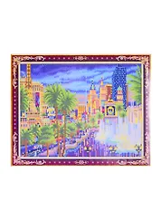 Алмазная мозаика 40х50см с подр.,с полн. заполн., камни разн. форм. (34 цв.) Ночной город. Арт. WK013