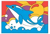 Набор для творчества. Картина по номерам "Радостный дельфин"