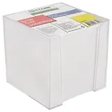 Блок-куб для записей, белый, пластиковый бокс, 9 х 9 х 9 см