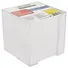 Блок-куб для записей, белый, пластиковый бокс, 9 х 9 х 9 см - 0