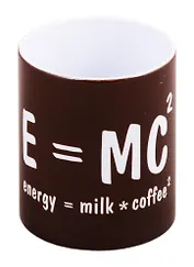 Кружка E=MC (Energy=milk*coffee) (керамика) (330мл) (коробка)