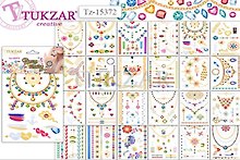 Набор для творчества Tukzar, Флэш Тату 26,5*14,5см, 12 дизайнов в ассортименте TZ 15372