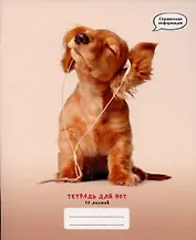 Тетрадь для нот Listoff, "Любимая музыка", А5, 16 листов