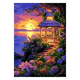 Набор для творчества LORI. Картина по номерам на картоне "Беседка на холме"