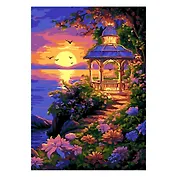 Набор для творчества LORI. Картина по номерам на картоне "Беседка на холме"