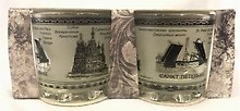 Сувенир, АКМ, Набор стопок Виды СПБ 2шт.,стекло, стекло CT-N2-01