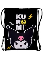Мешок для сменной обуви "Kuromi", черный, 36 х 47 см