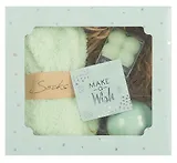 Подарочный набор Mint Dream (свеча, бомбочка, носочки, открытка) (18х17) (12-Guangfa-P7)