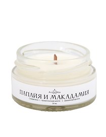 Свеча ароматическая в стеклянной баночке Папайя и макадамия (50 мл) (439004789) (AromaWax)
