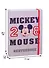 Скетчбук А5 80+50л "Микки Маус" 100г/м2, тв. обложка, закр. евроспираль, на резинке - 1