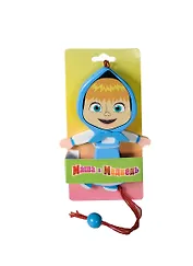 Игрушка деревянная Маша дергунчик (голубая) (YX106) (упаковка)