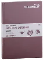Скетчбук 17,6*25см 44л "SKETCHMARKER MARKER LINE", 160г/м2, 7БЦ, цв.бургундия
