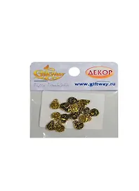 Фурнитура металл подвеска Мордочка кота золото (00009392) (14шт) (11х9х2мм) (10г) (упаковка)