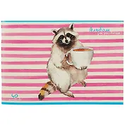 Альбом для рисования Unnika, "Енот и кофе", А4, 40 листов, на скрепке