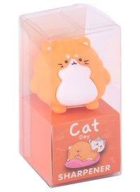 Точилка «Cute cat», 1 отверстие, пластик, с ластиком, в ассортименте