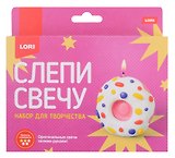 Набор для творчества LORI. Слепи свечу "Пончик"