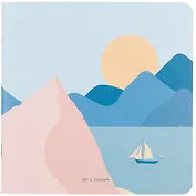 Записная книжка 17*17 40л нелин. "Golden sun", парусник, мягк.переплет, микротекстурирование, скрепка