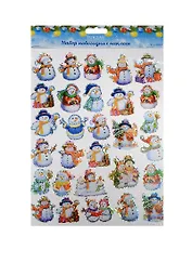 Набор новогодних наклеек ассорт. (Tz-13052) (20х26см) (Christmas collection) (3+) (упаковка)