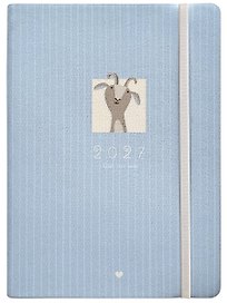 Ежедневник дат. 2027г. А5 176л 140*200 "Goat" голубой, иск.кожа, мягк.переплет, карман, 2 ляссе, резинка, скругл.углы