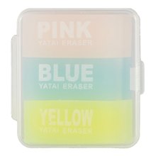 Ластик «Three colour», 3 штуки, в ассортименте
