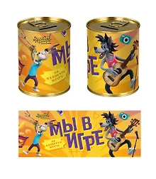 Союзмультфильм Копилка Бочка Ну Погоди! (металл) (8х10)
