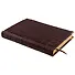 Ежедневник недат. А5 152л "Prestige. Impact" темно-коричневый, иск.кожа, поролон, мет.уголки, золот.срез, ляссе, Listoff - 1