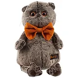 Игрушка мягкая Budi Basa, Басик в рыжем бархатном банте 25см