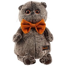 Игрушка мягкая Budi Basa, Басик в рыжем бархатном банте 25см