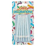 Набор свечей для торта Спираль (голубые) (6шт) (8см) (HF6769)